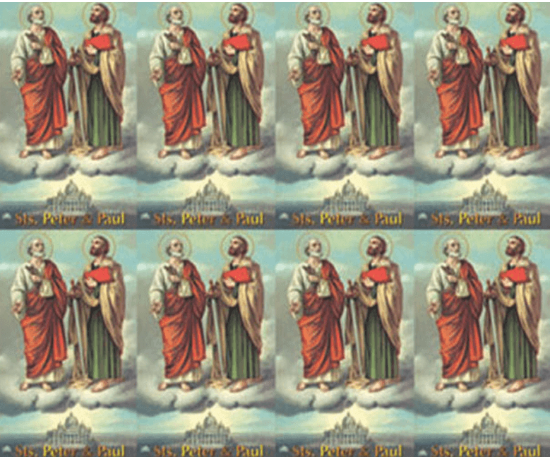 St. Peter & St. Paul 8-up Prayer Cards
