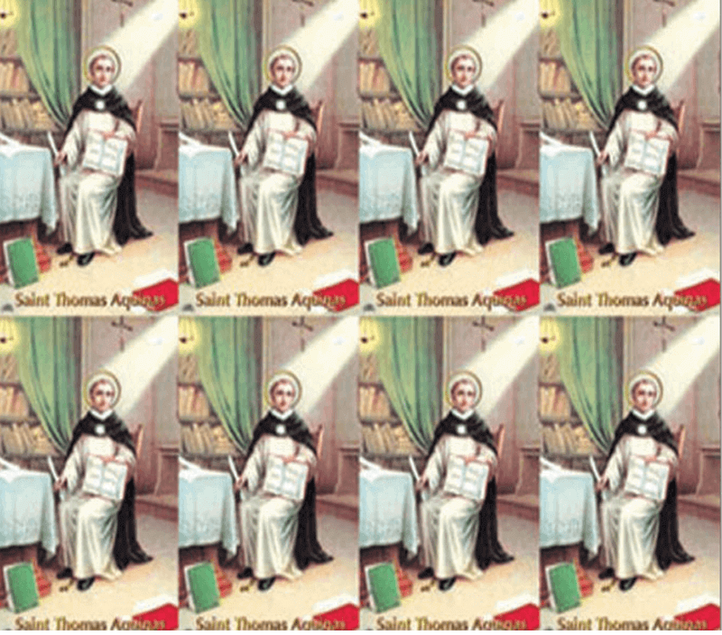 Saint Thomas Aquinas 8-up Prayer Cards