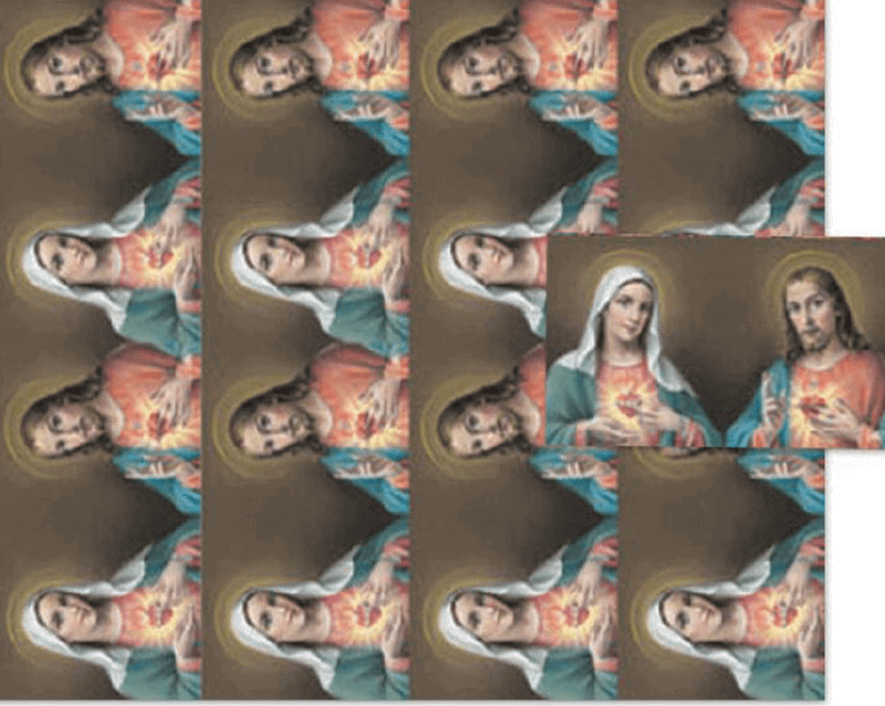 Twin Hearts 8-up Prayer Cards