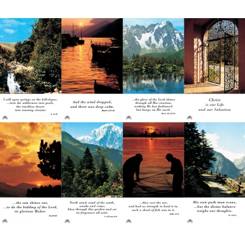 Universe Assorted Nature Scenes Series 8-up Prayer Cards