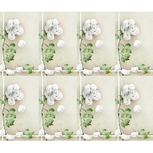 White Rose 8-Up Prayer Cards