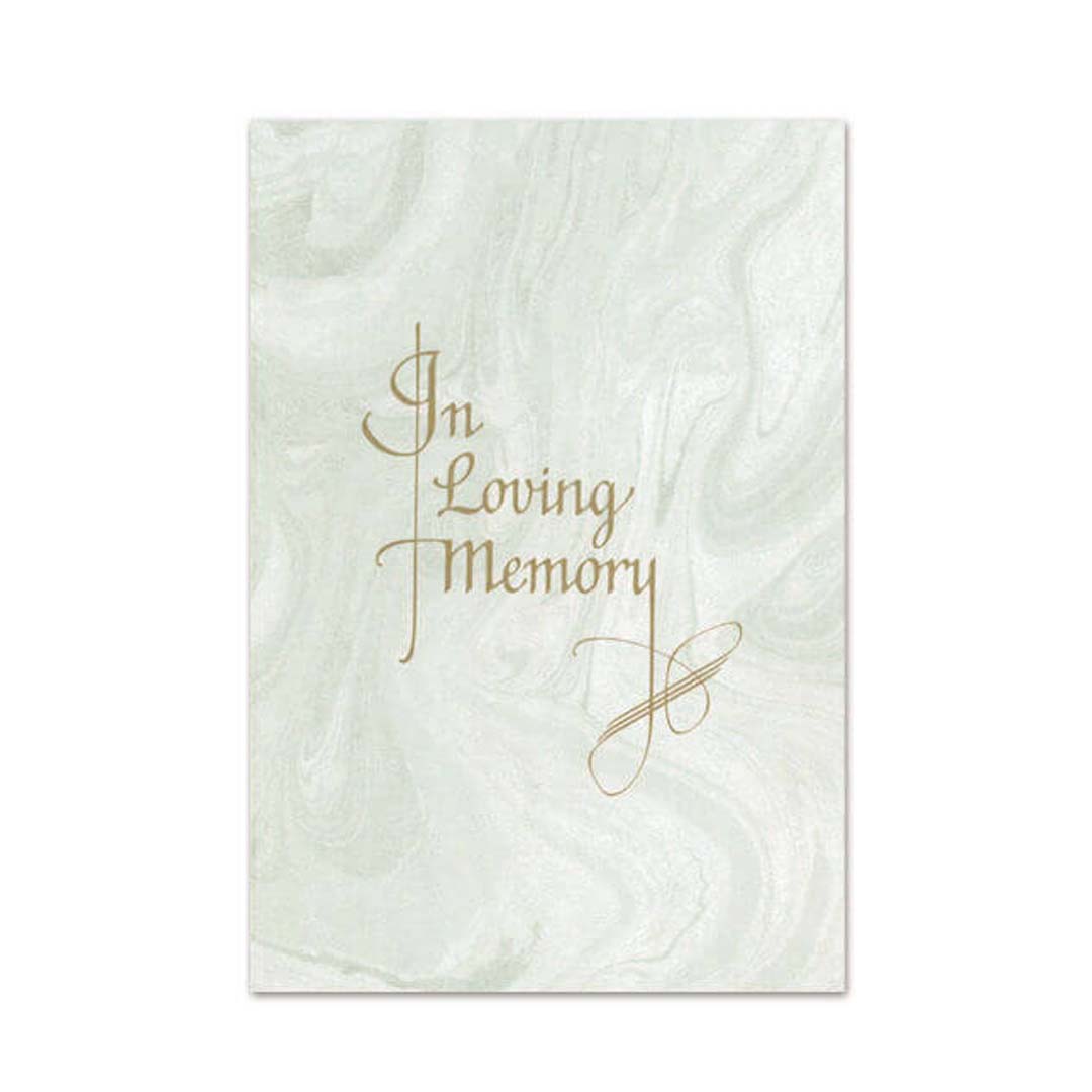 In Loving Memory (Green) Mid-Size Memorial Folders