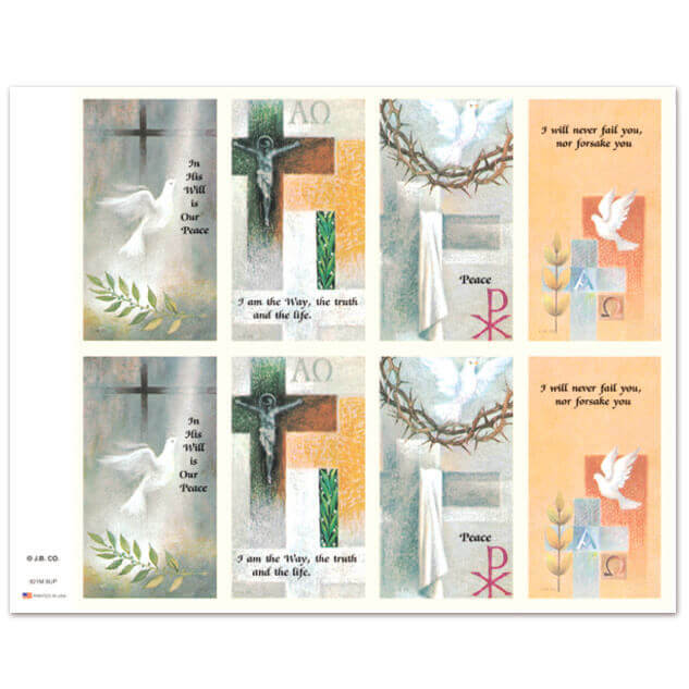 921M Assorted Subjects 8-up Prayer Cards