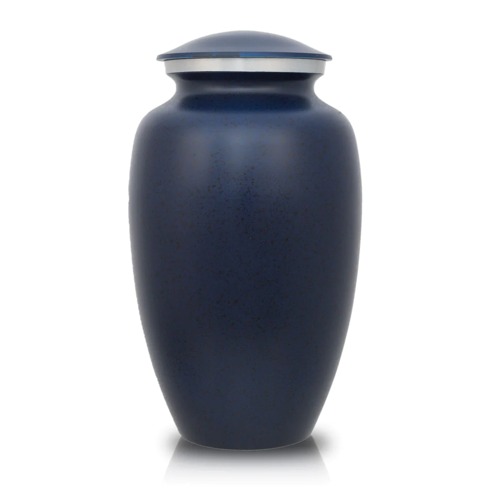 Two Tone Classic Alloy Urn - Blue