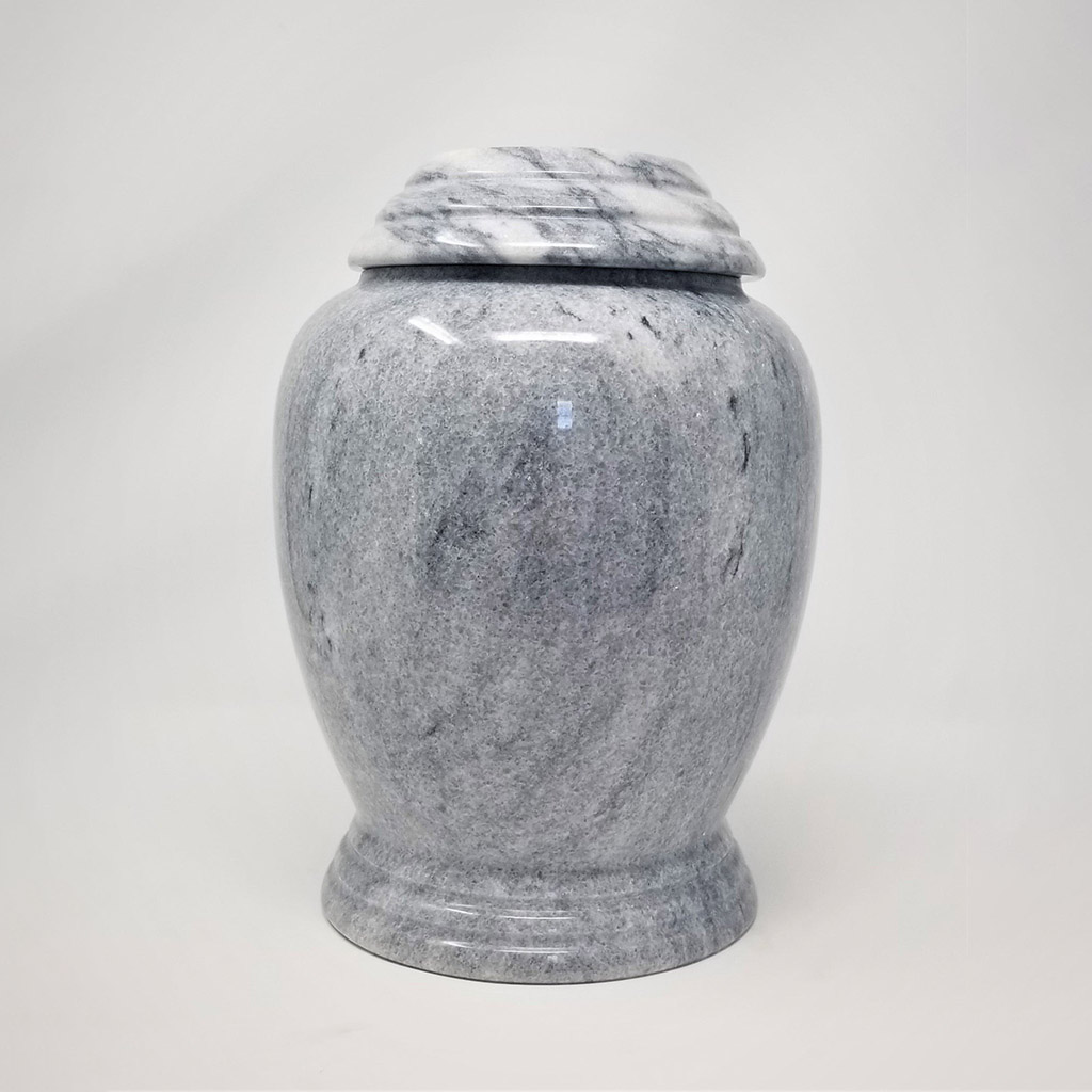 Greyed Kylix Natural Marble Urn