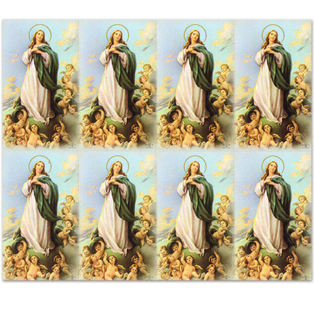 M-101-20 The Immaculate Conception 8-up Prayer Cards
