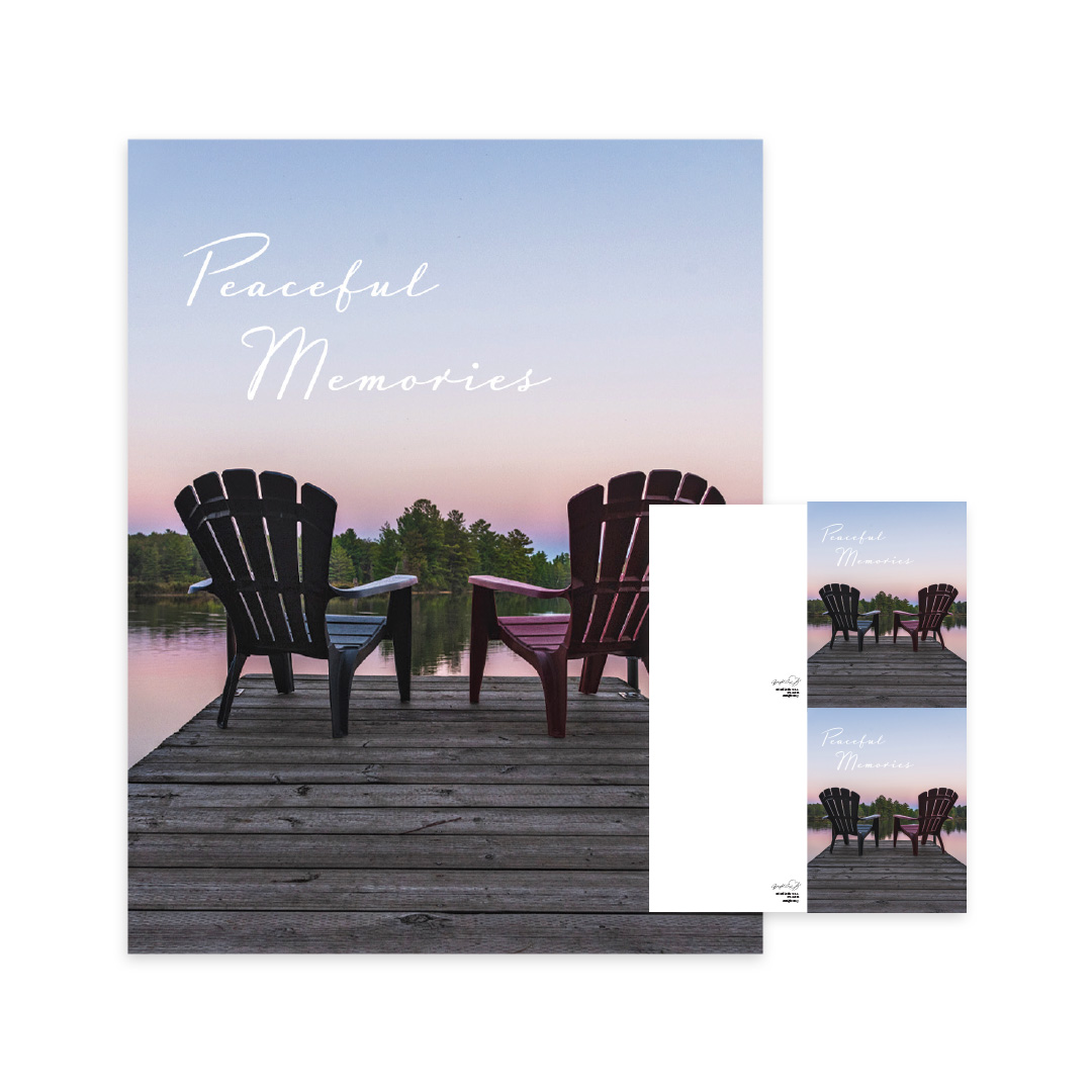 Memorial Folder - Peaceful Memories