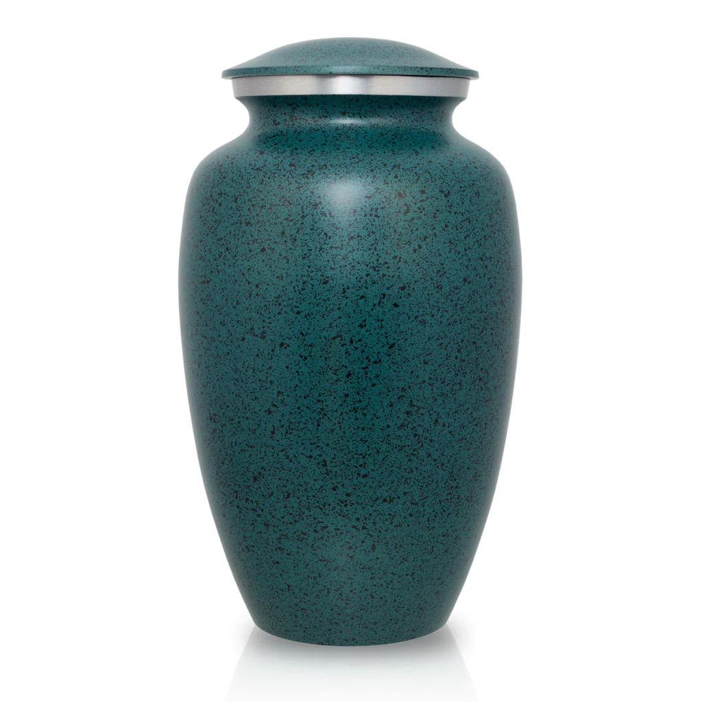 Two Tone Classic Alloy Urn - Green