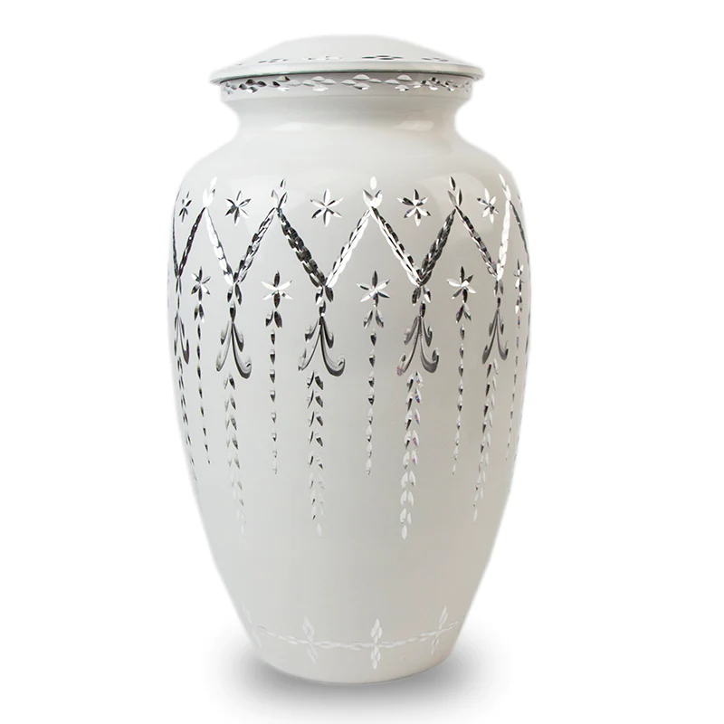 Garland Drop Urn - White