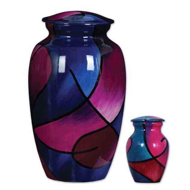 Hand Painted Abstract Keepsake Urn
