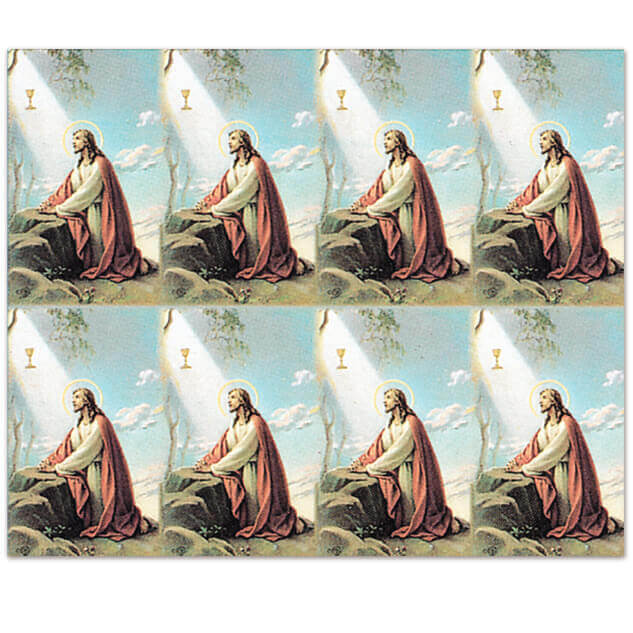 M-101-03 Christ in the Garden 8-up Prayer Cards