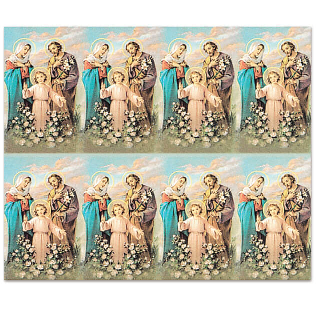M-101-13 The Holy Family 8-up Prayer Cards