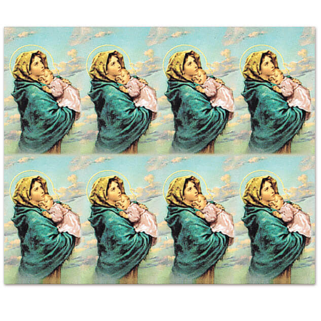 M-101-14 Madonna on the Street 8-up Prayer Cards
