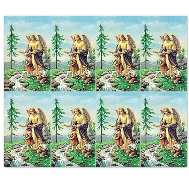 M-101-28 Guardian Angel 8-up Prayer Cards