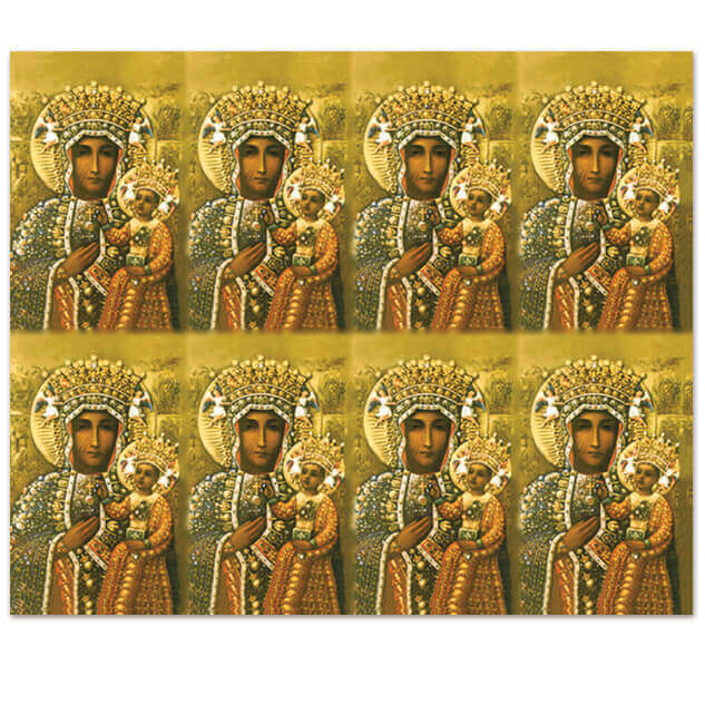 M-101-284 Our Lady of Czestochowa 8-up Prayer Cards
