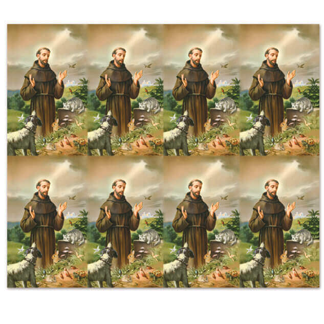 M-101-330 St Francis 8-up Prayer Cards
