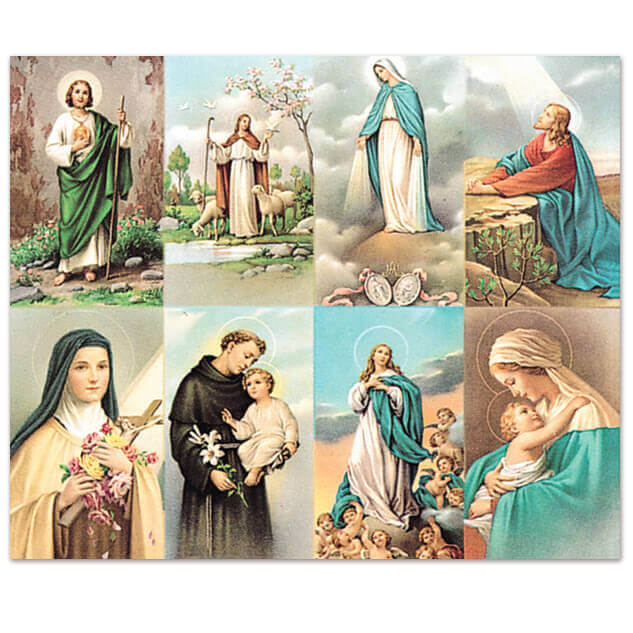 M-250, Assorted Subjects - 150F Series 8-up Prayer Cards