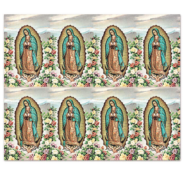 M-400-283 Our Lady of Guadalupe 8-up Prayer Cards