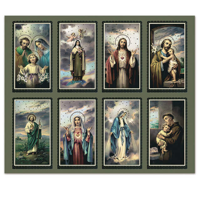M-500 Assorted Subjects - 500 Series 8-up Prayer Cards