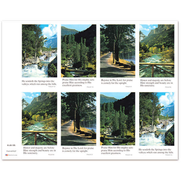 Psalms 8-up Prayer Cards
